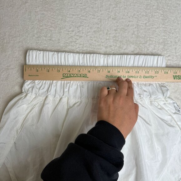 Free People Optic White The Way Home Running Shorts w/Liner Size M Nylon Blend - Picture 3 of 9